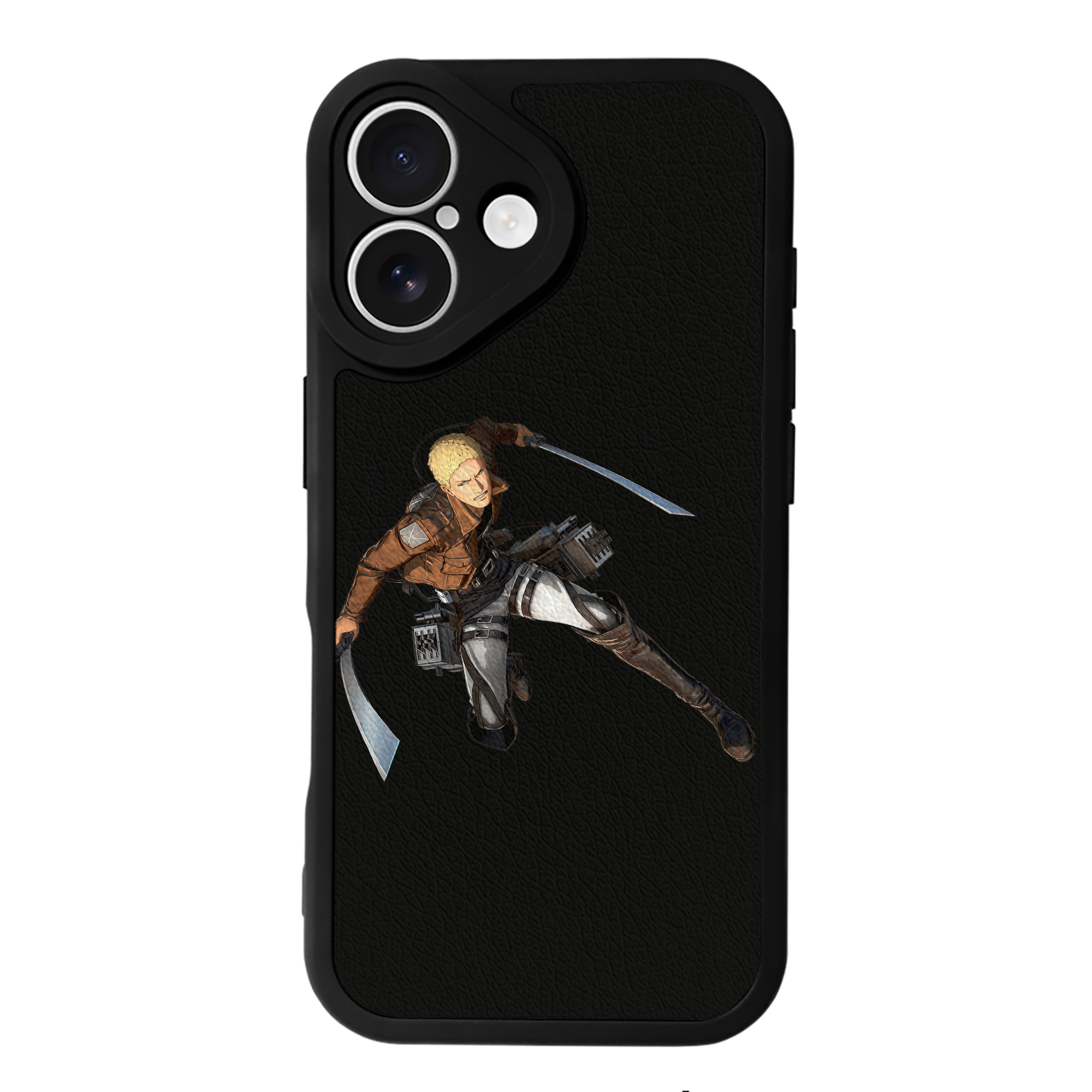 （画像用） 進撃の巨人 ライナー・ブラウン Attack on Titan Reiner Braun 【iPhone 16シリーズ対応】シリコンスマホケース（レザー調） 材質：シリコン
